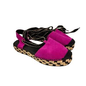 Eric Michael Women's Shoes purple Low Espadrille   Sandals tie up leg size 39